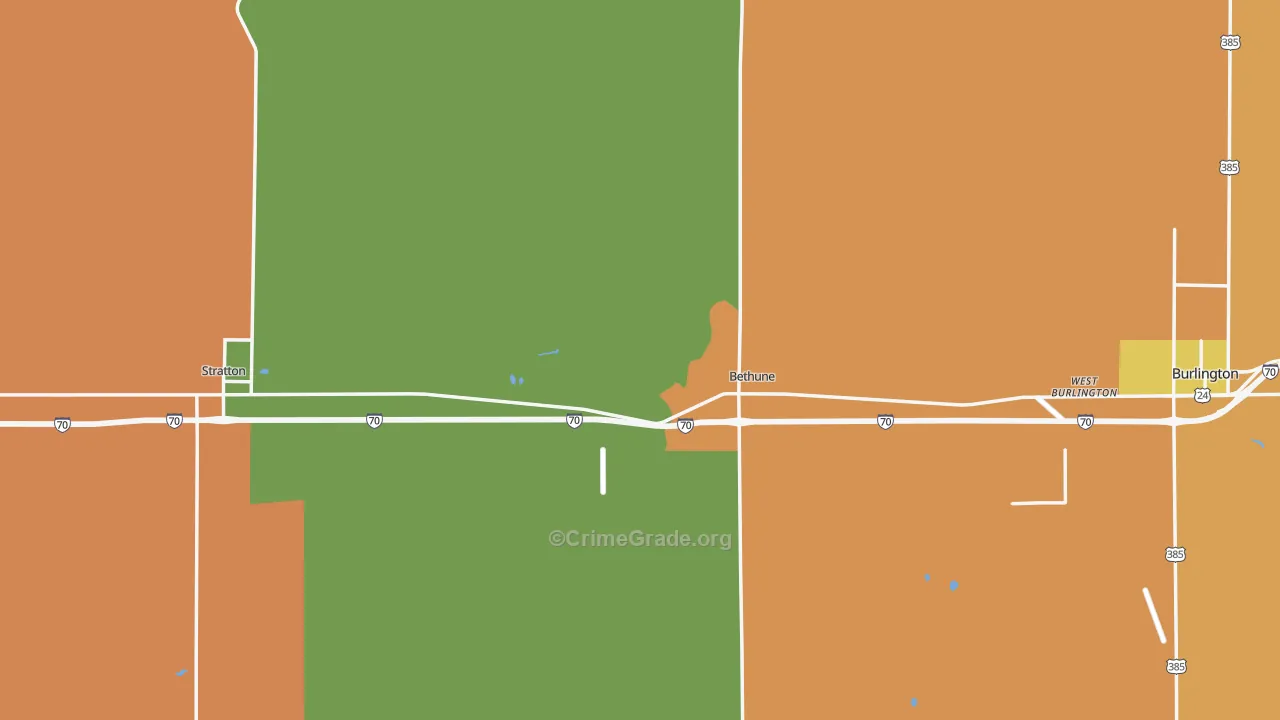 Kit Carson County, CO Map of Assault Rates