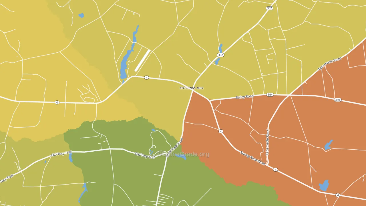 Kitchings Mill, SC Map of Assault Rates