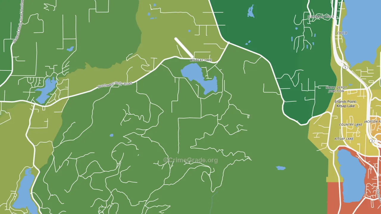 Kitsap Lake, WA Map of Assault Rates