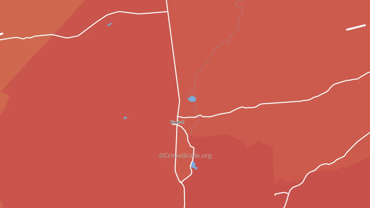 Klagetoh, AZ Map of Assault Rates