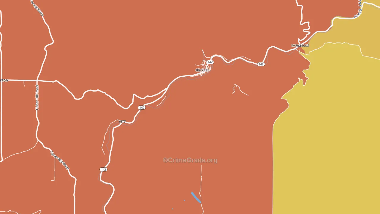 Klickitat, WA Map of Assault Rates