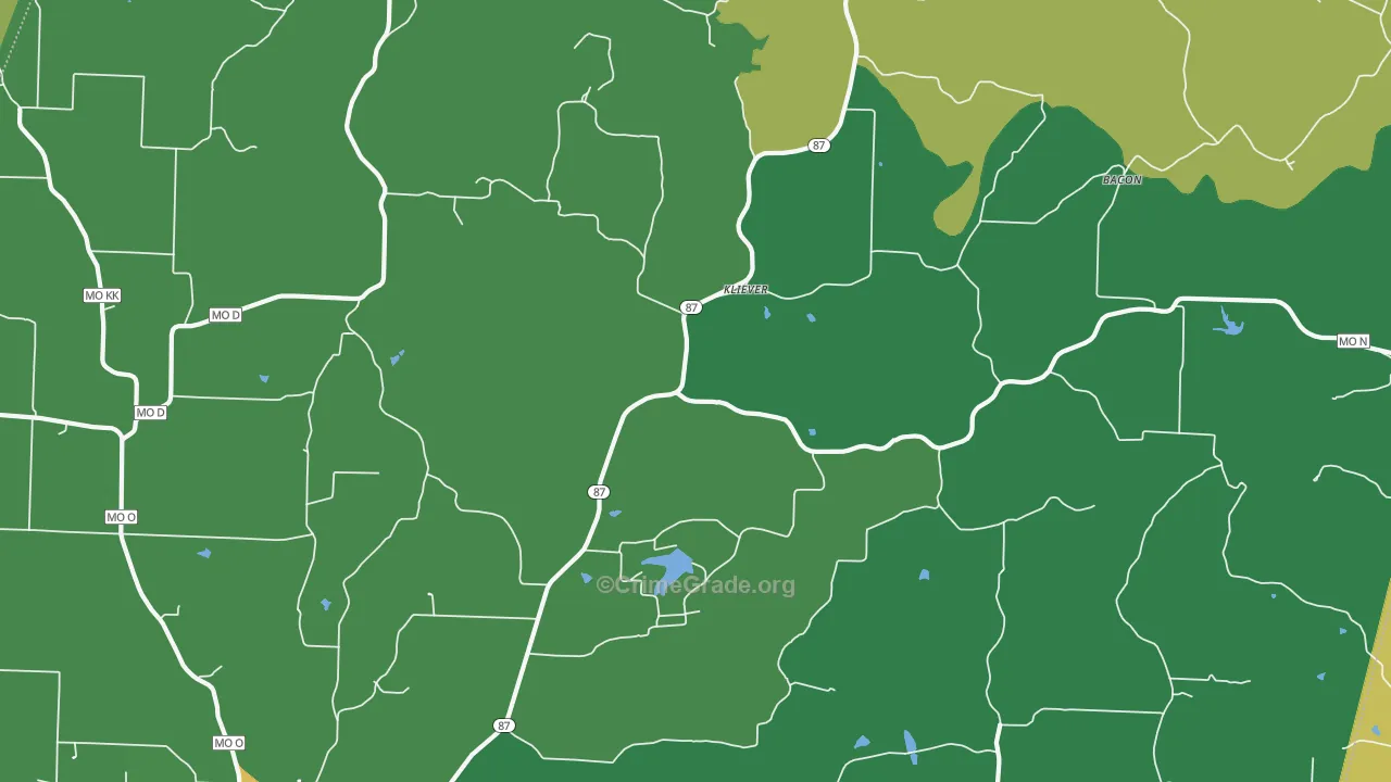 Kliever, MO Map of Assault Rates