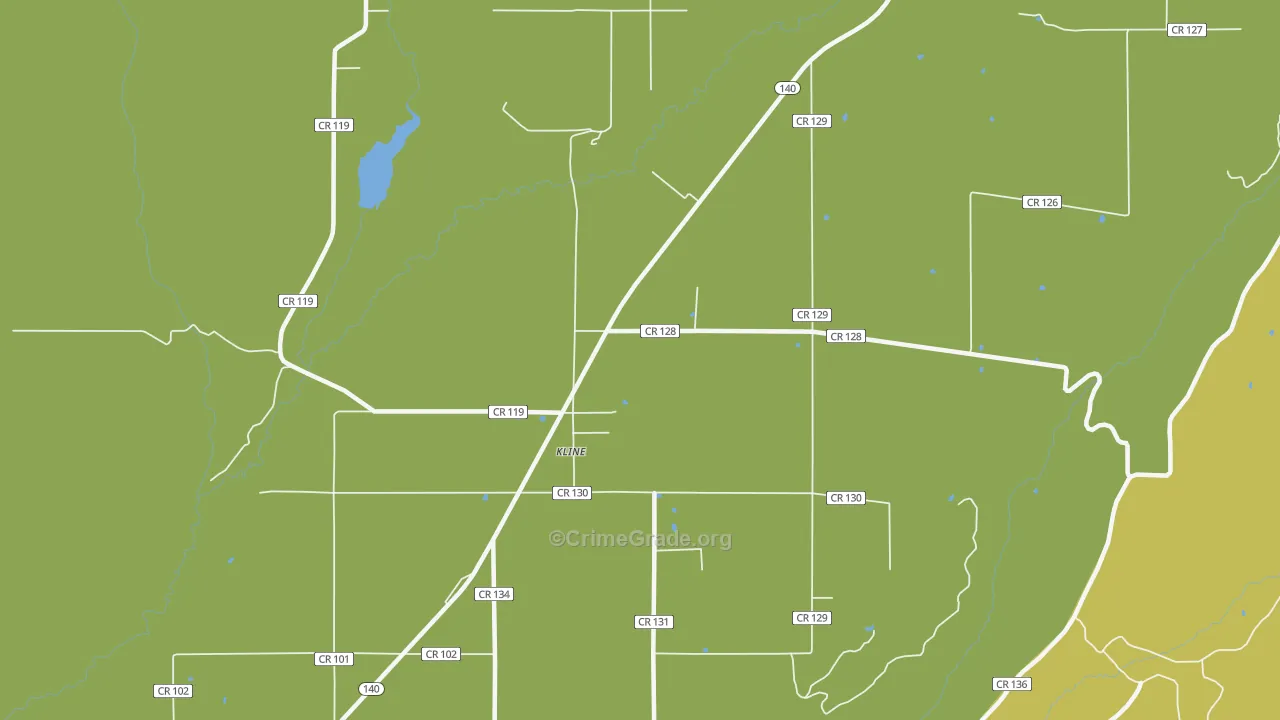 Kline, CO Map of Assault Rates
