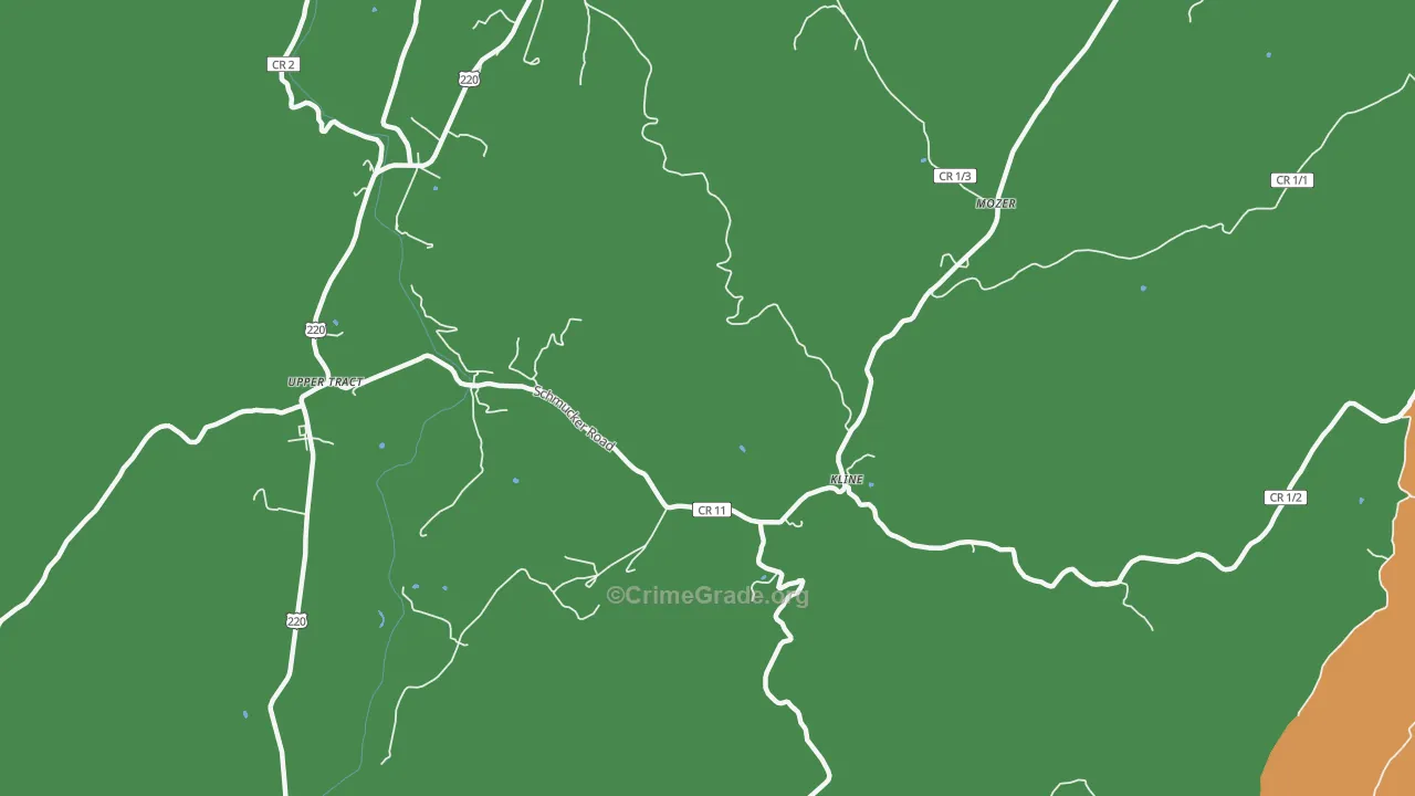 Kline, WV Map of Assault Rates