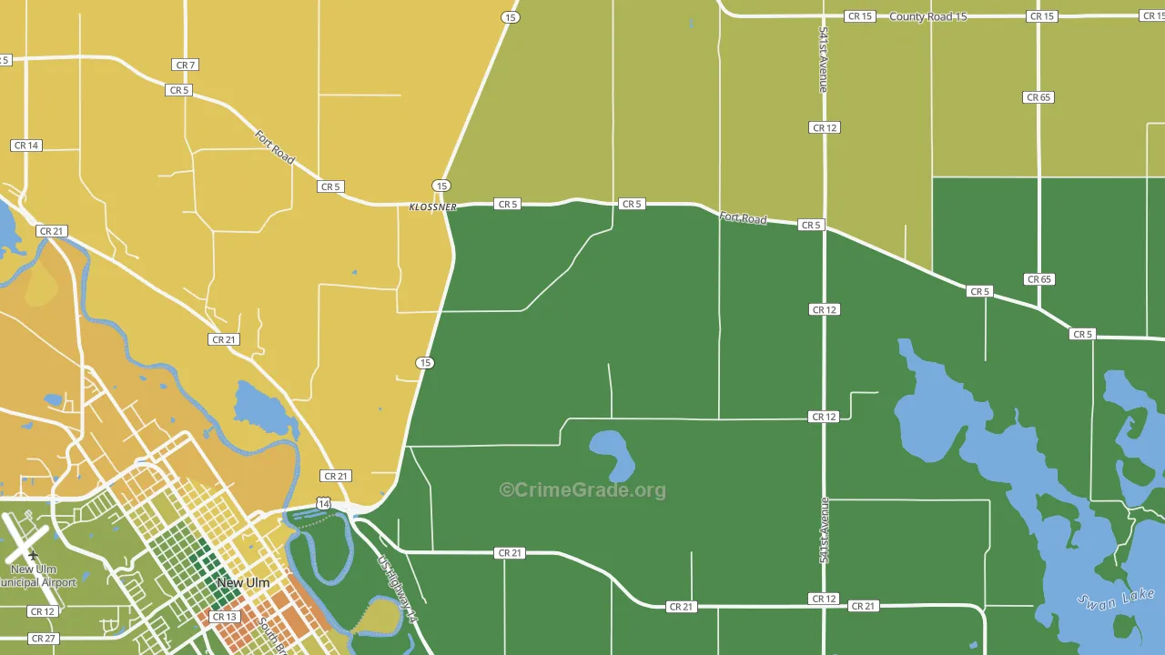 Klossner, MN Map of Assault Rates