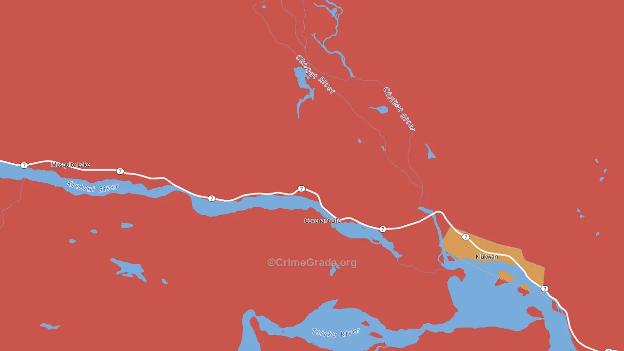 Klukwan, AK Map of Assault Rates