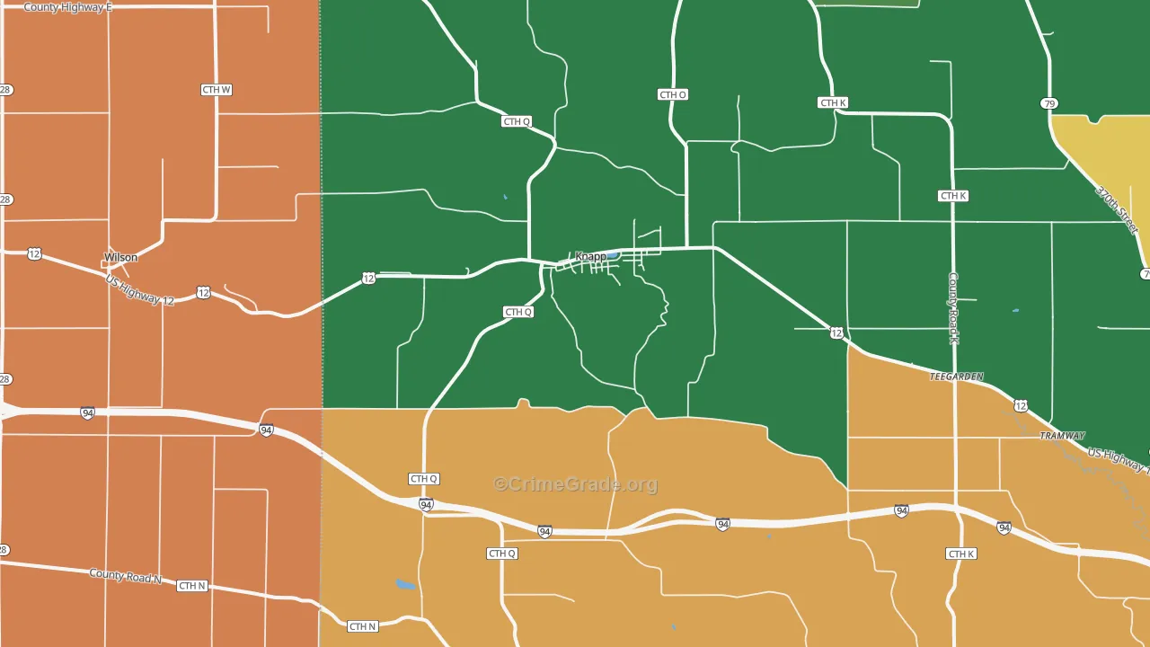 Knapp, WI Map of Assault Rates