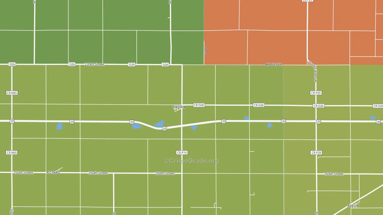 Knierim, IA Map of Assault Rates