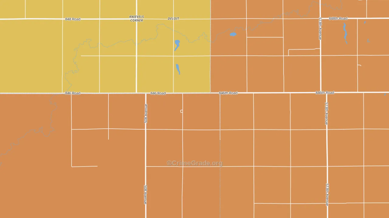 Knievels Corner, NE Map of Assault Rates