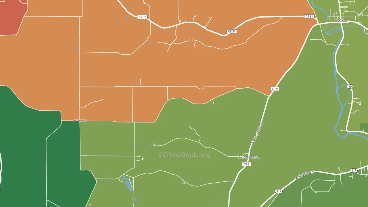 Knight Creek, NY Map of Assault Rates