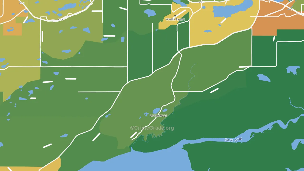 Knik-Fairview, AK Map of Assault Rates