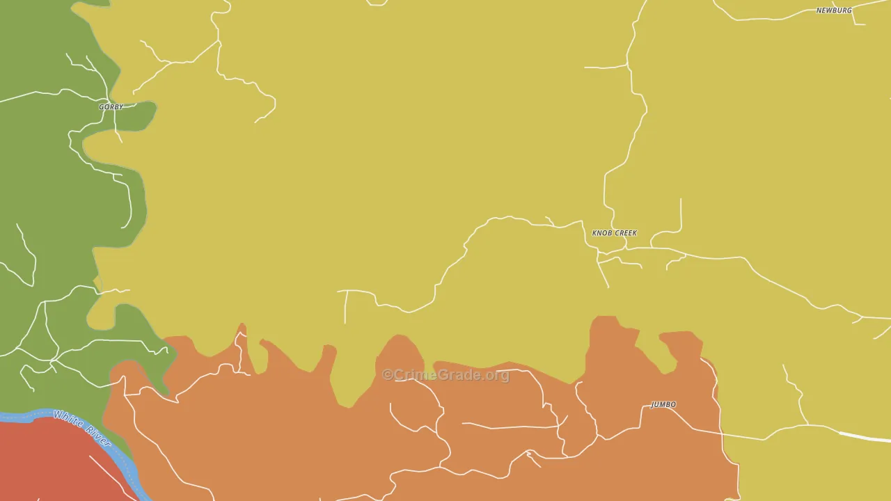 Knob Creek, AR Map of Assault Rates