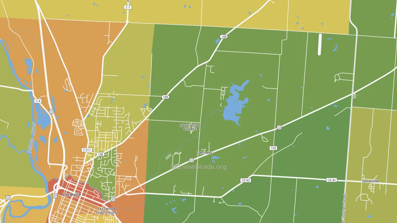 Knollwood Village, OH Map of Assault Rates