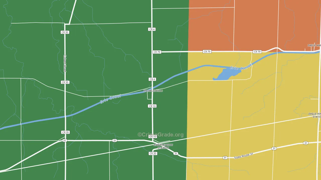 Knowlesville, NY Map of Assault Rates