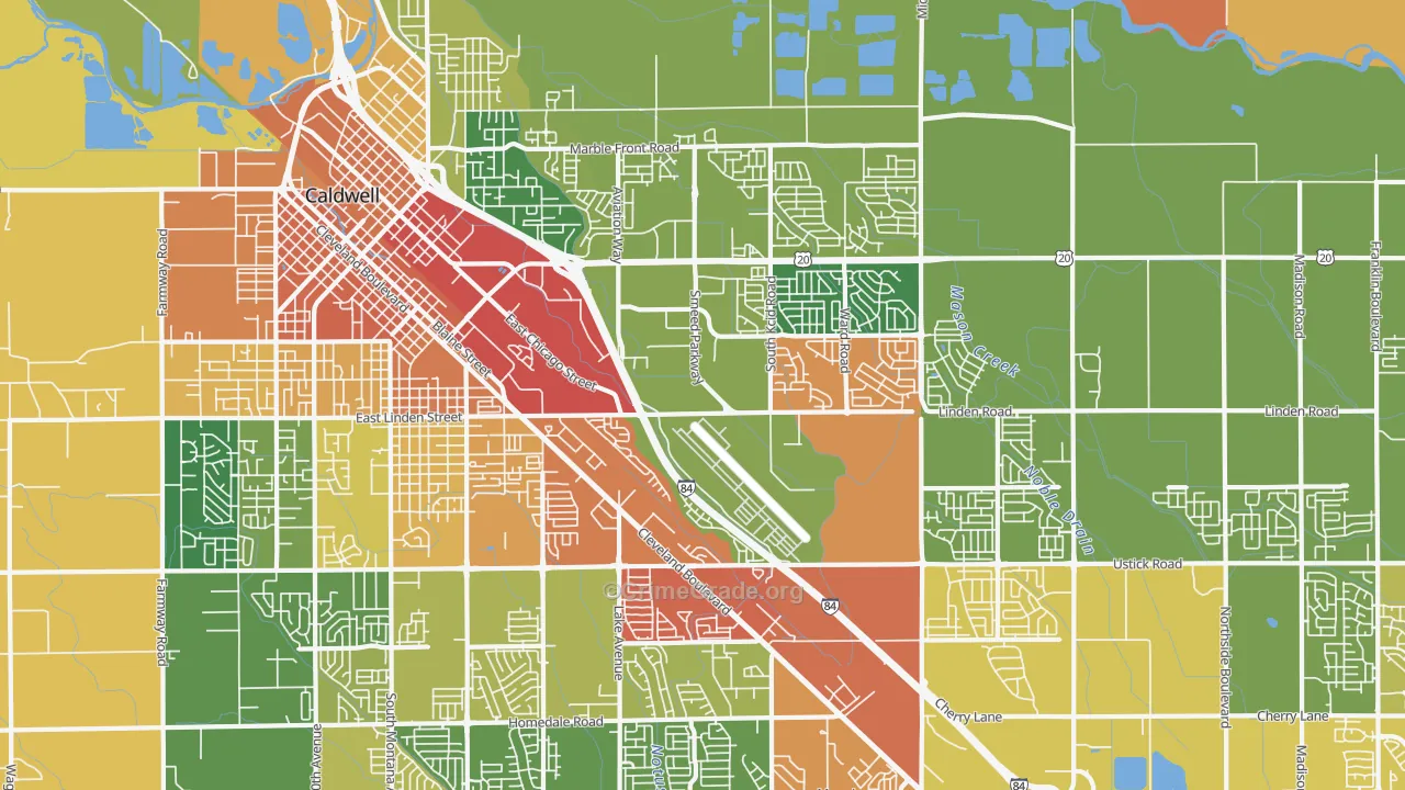 Knowlton Heights, ID Map of Assault Rates
