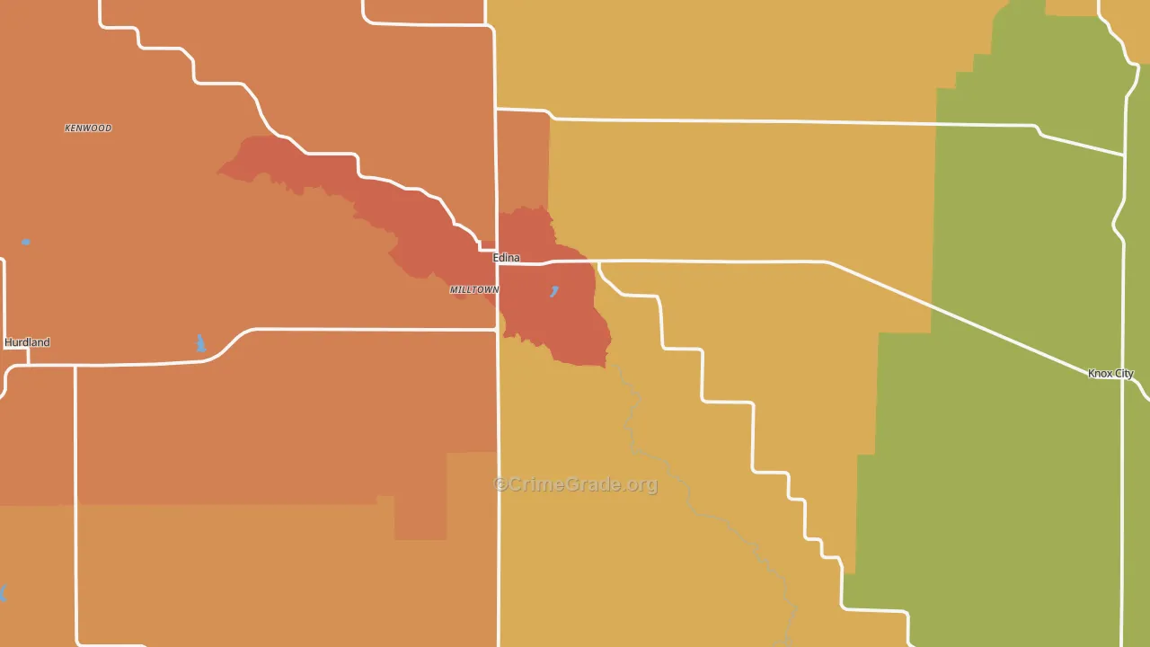 Knox County, MO Map of Assault Rates