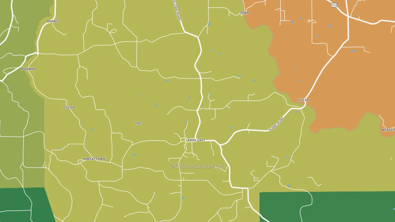 Knox Dale, PA Map of Assault Rates