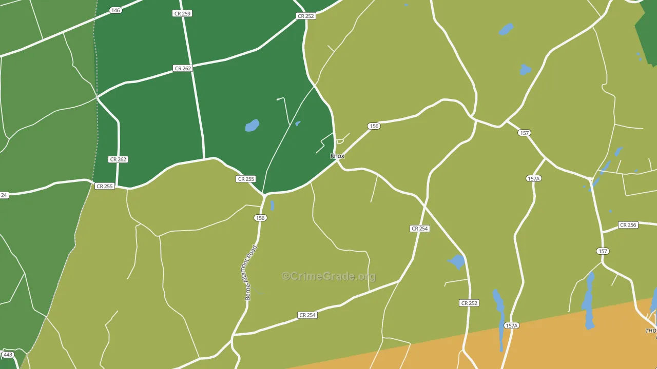 Knox, NY Map of Assault Rates