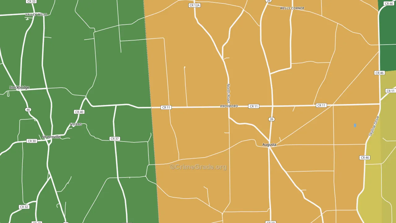 Knoxboro, NY Map of Assault Rates