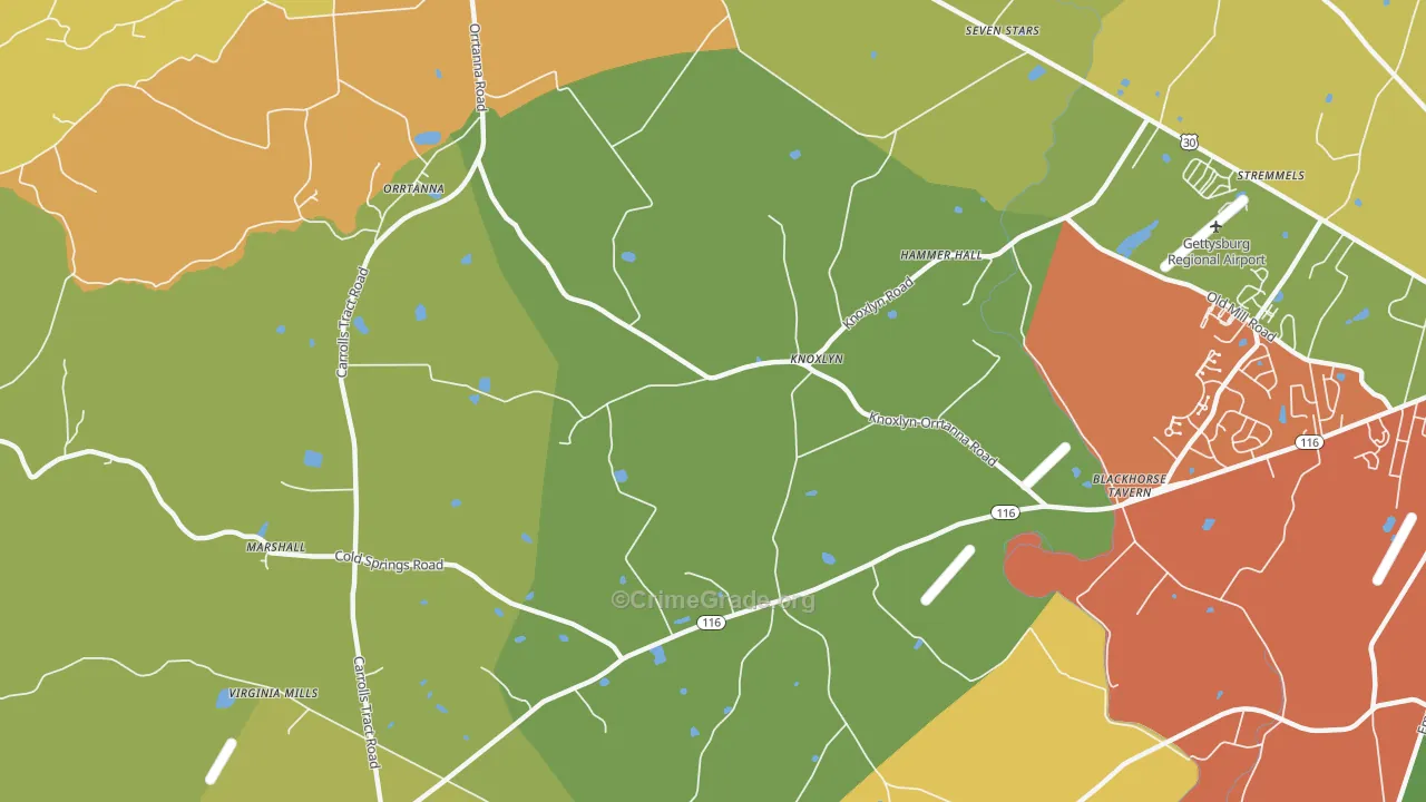 Knoxlyn, PA Map of Assault Rates