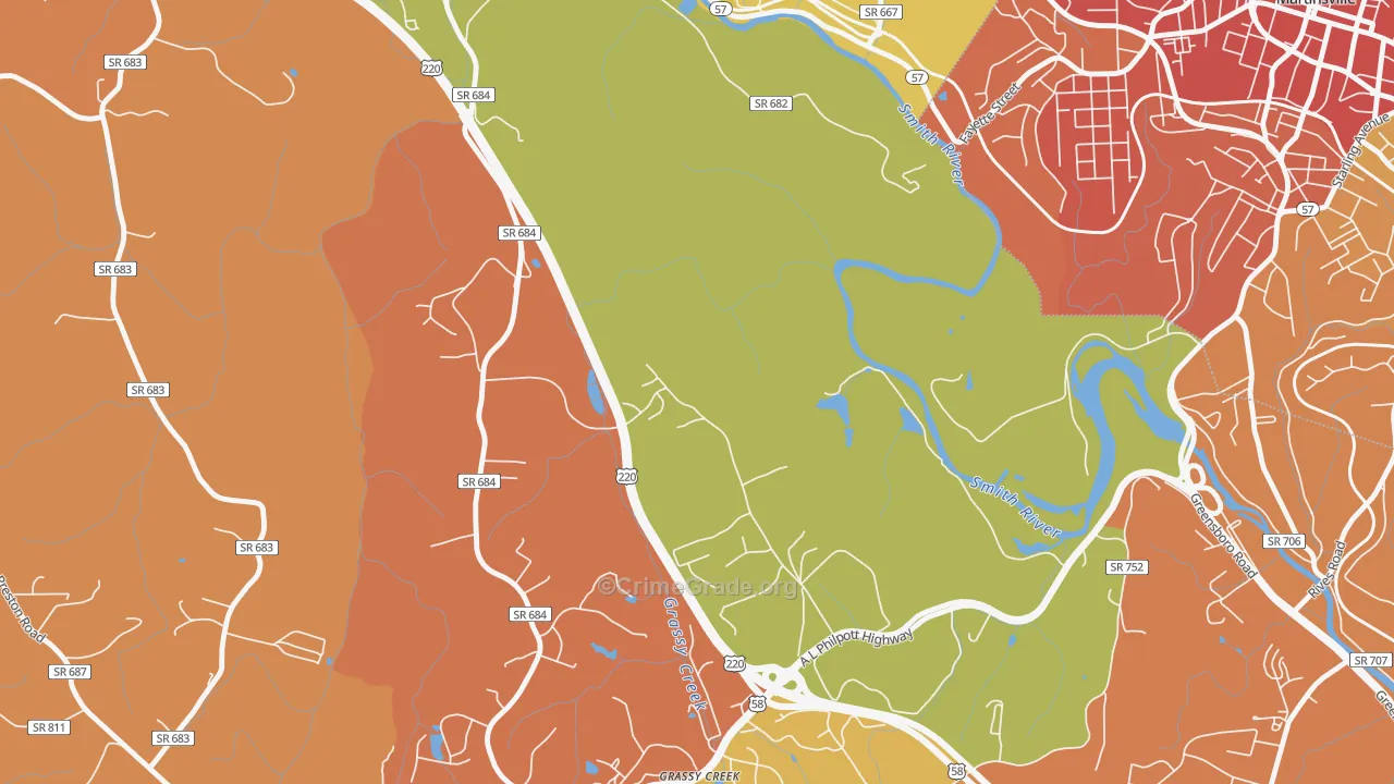 Koehler, VA Map of Assault Rates