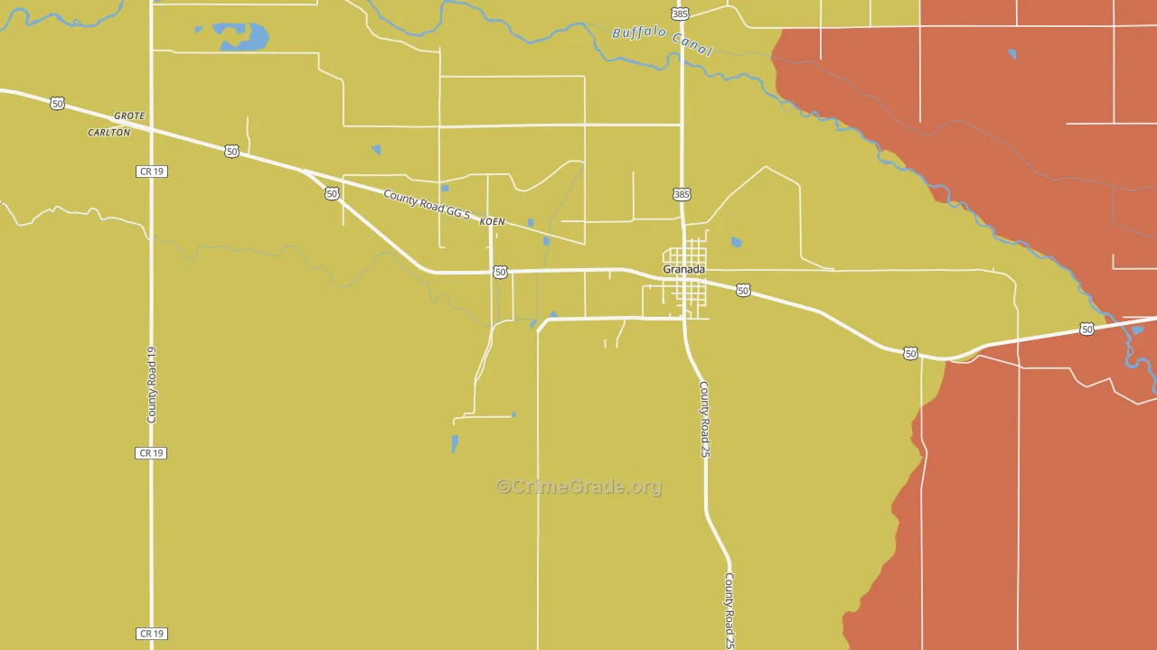 Koen, CO Map of Assault Rates