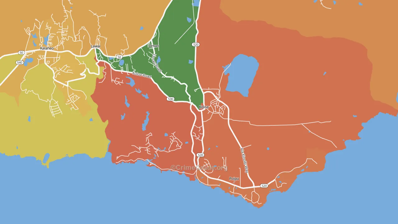 Koloa, HI Map of Assault Rates