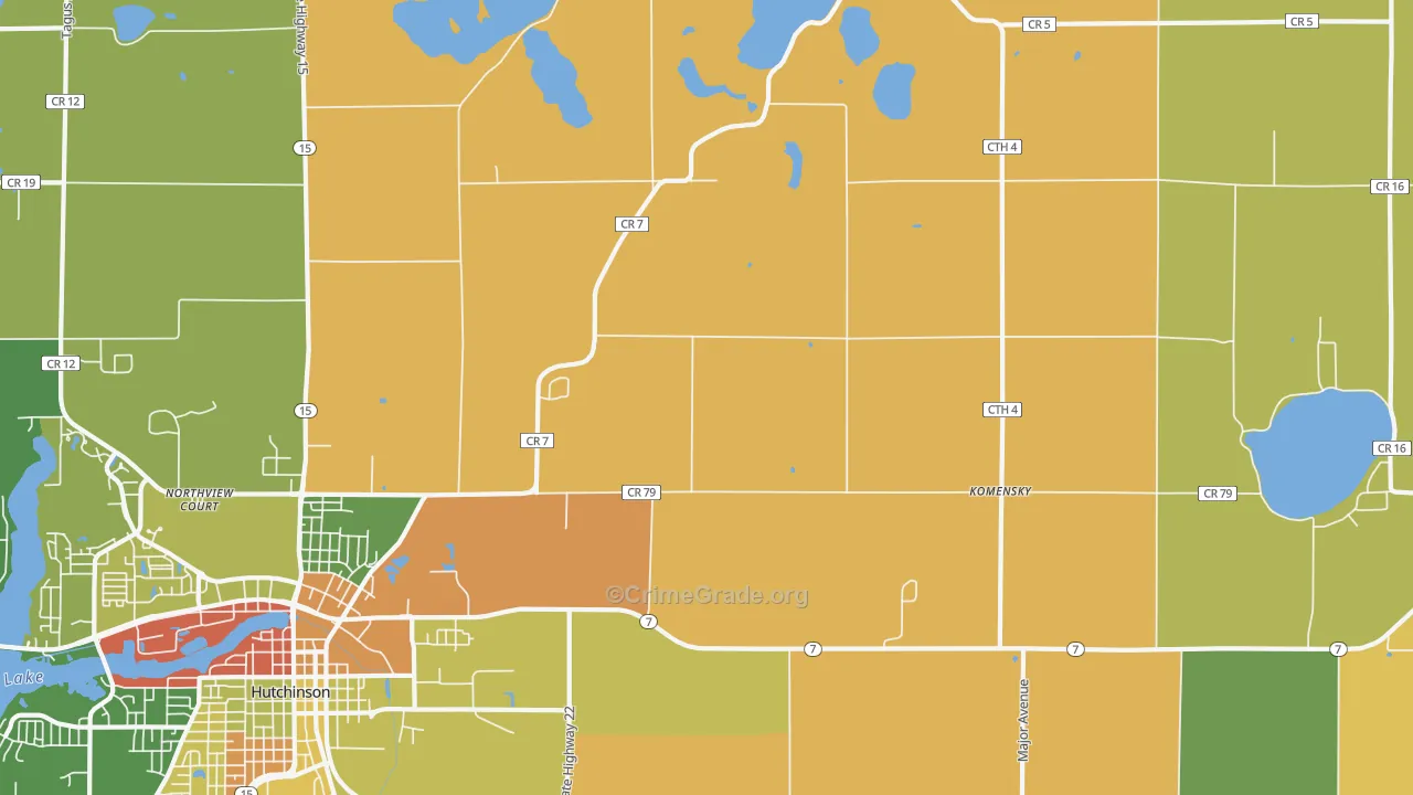 Komensky, MN Map of Assault Rates