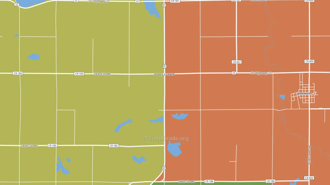Kones Corner, SD Map of Assault Rates
