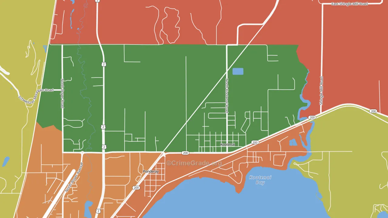 Kootenai, ID Map of Assault Rates