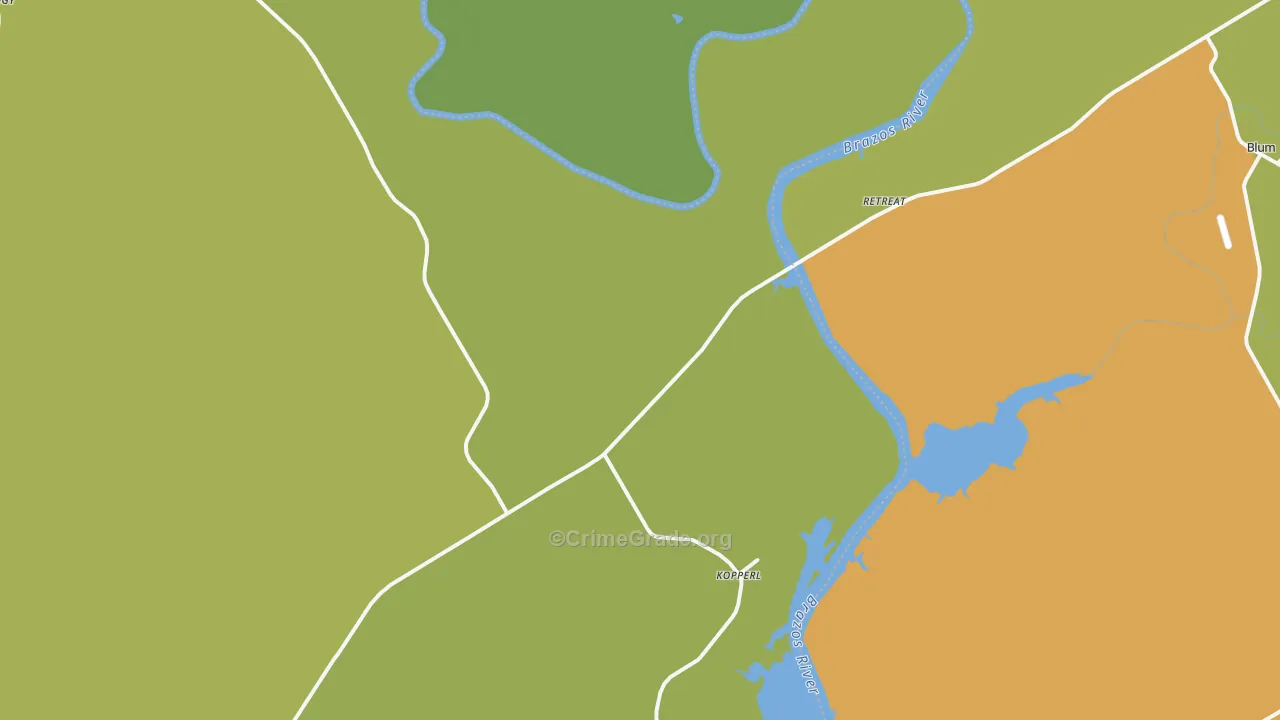 Kopperl, TX Map of Assault Rates