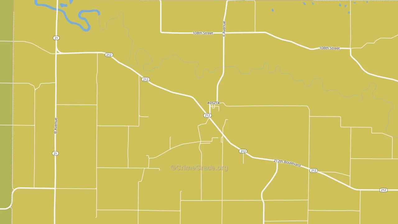 Koszta, IA Map of Assault Rates