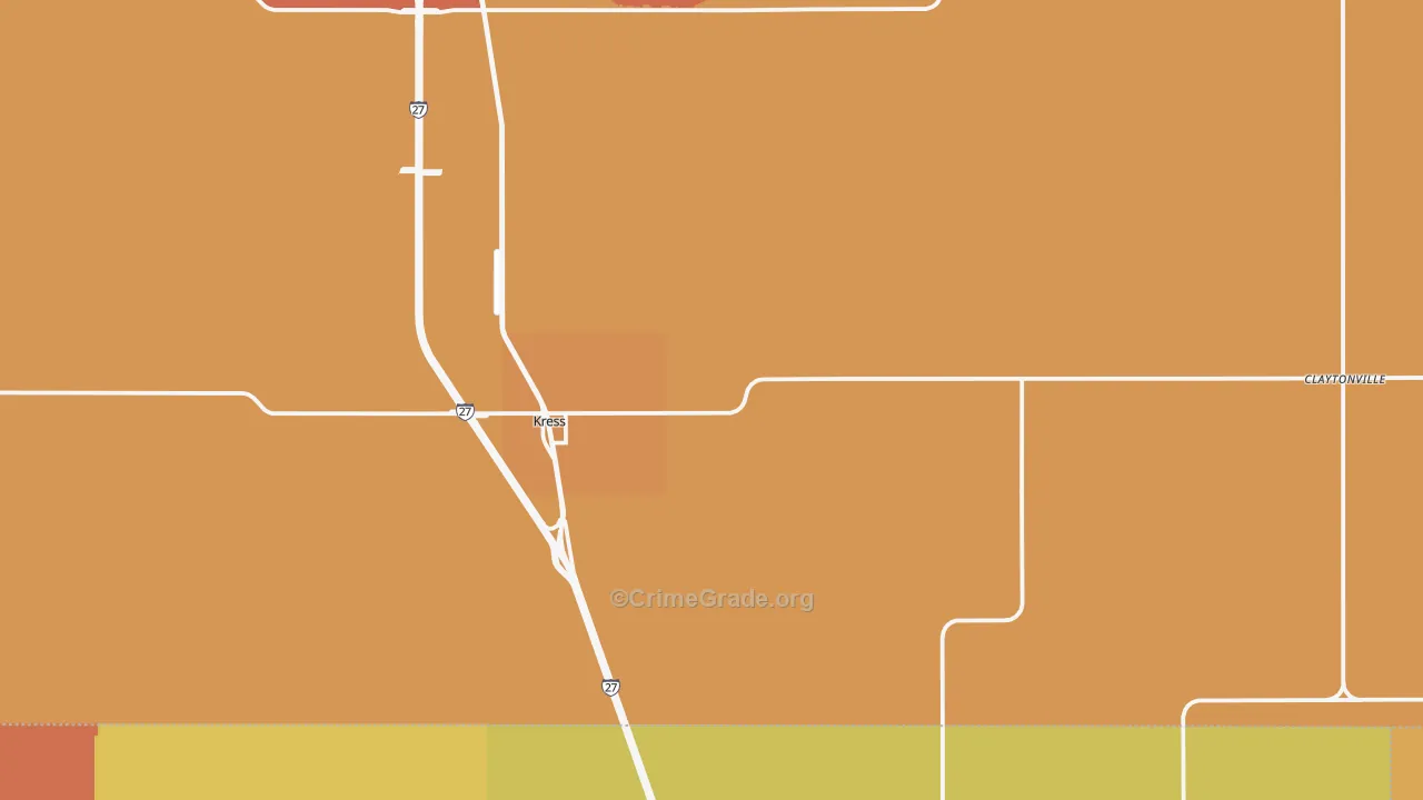 Kress, TX Map of Assault Rates