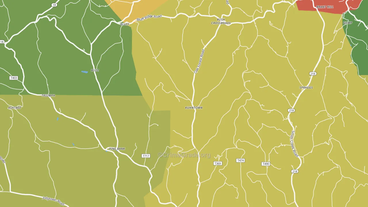 Kuhntown, PA Map of Assault Rates