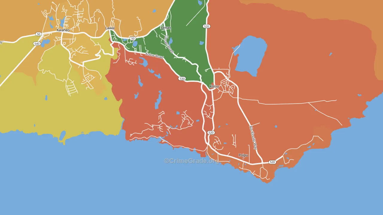 Kukuiula, HI Map of Assault Rates
