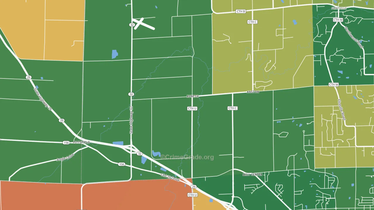 Kunesh, WI Map of Assault Rates