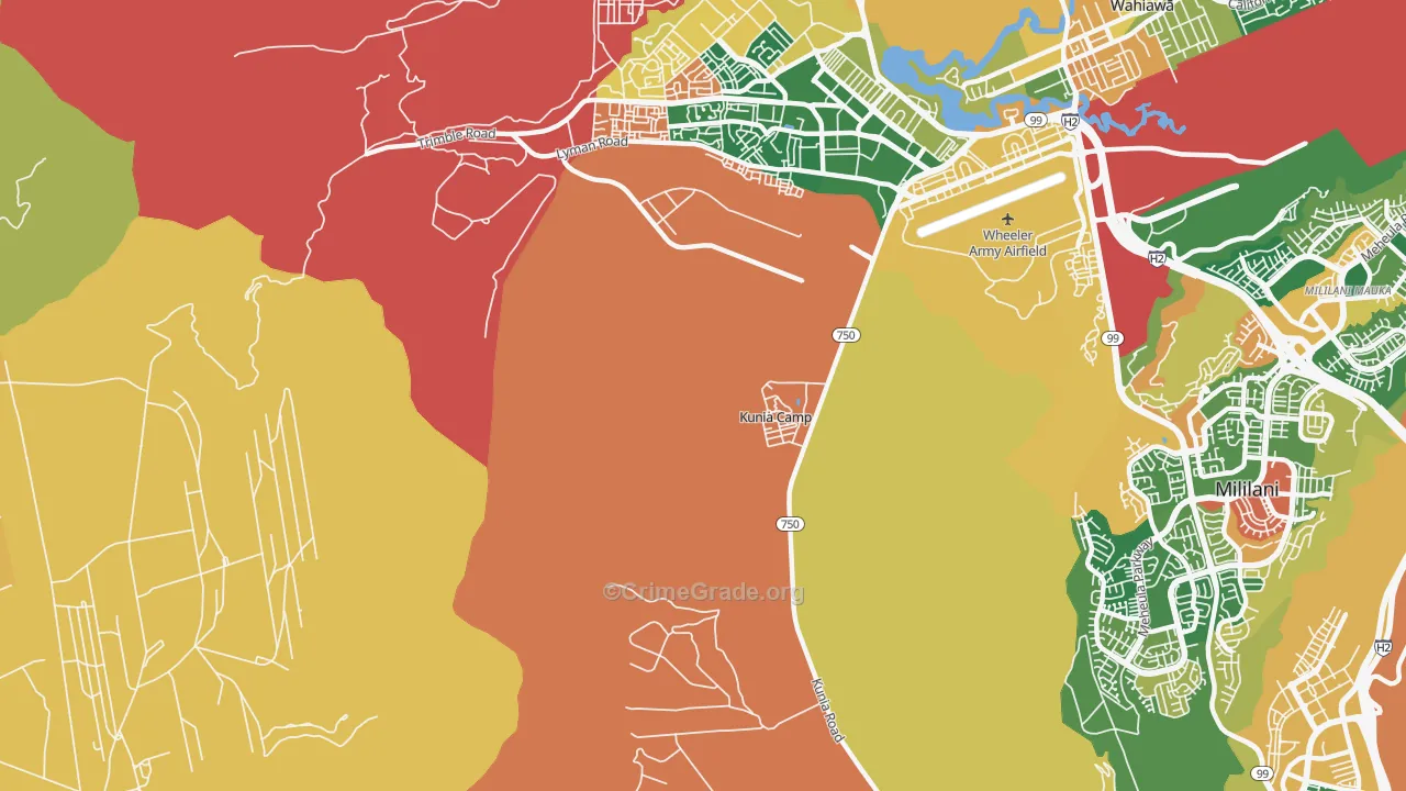 Kunia, HI Map of Assault Rates