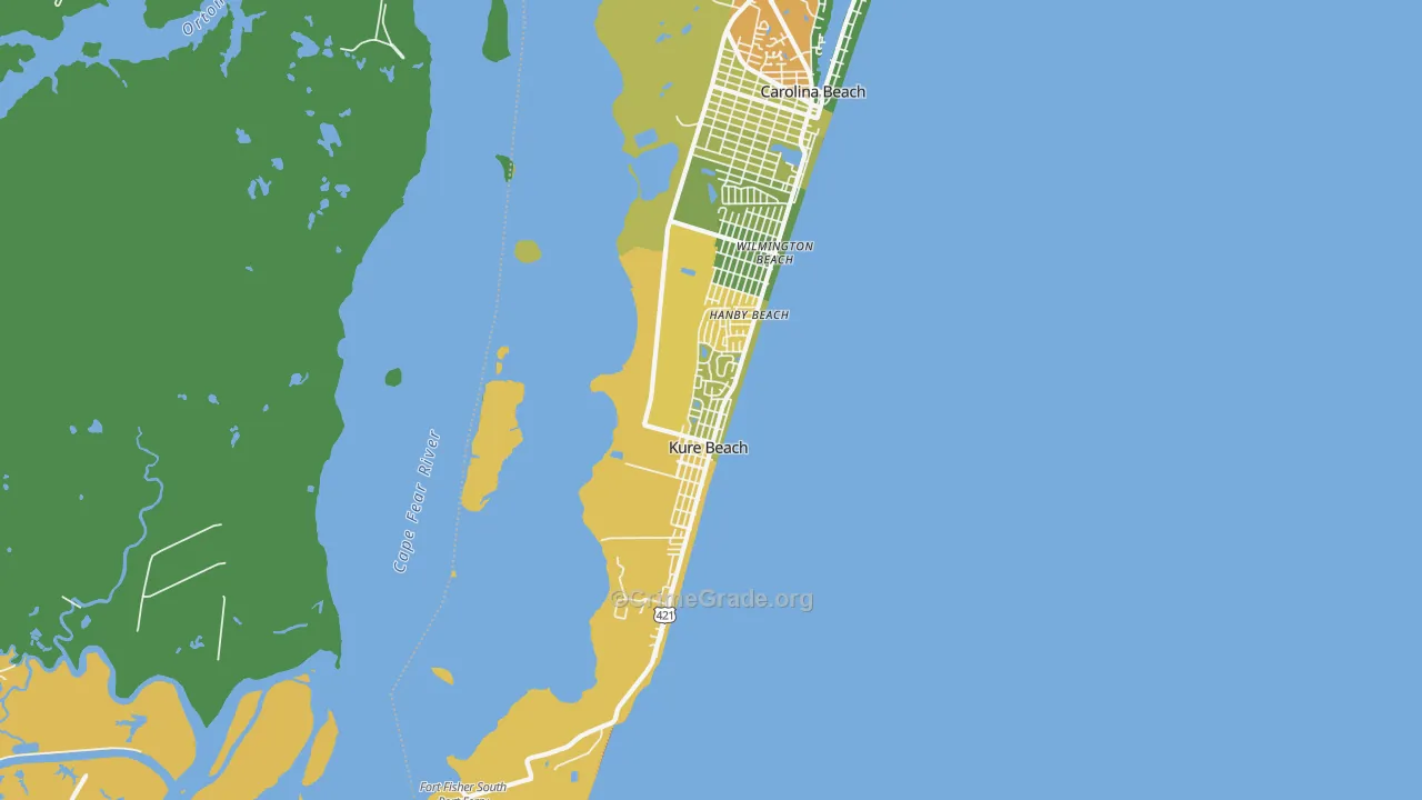Kure Beach, NC Map of Assault Rates