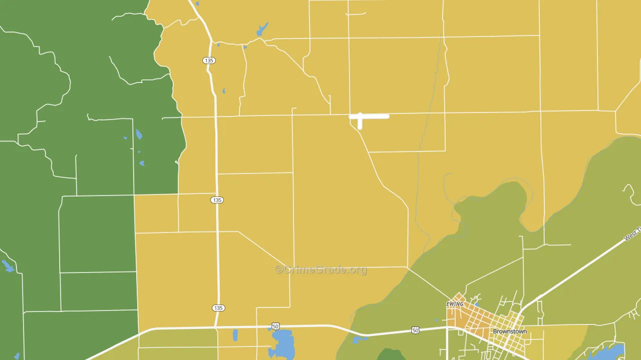 Kurtz, IN Map of Assault Rates
