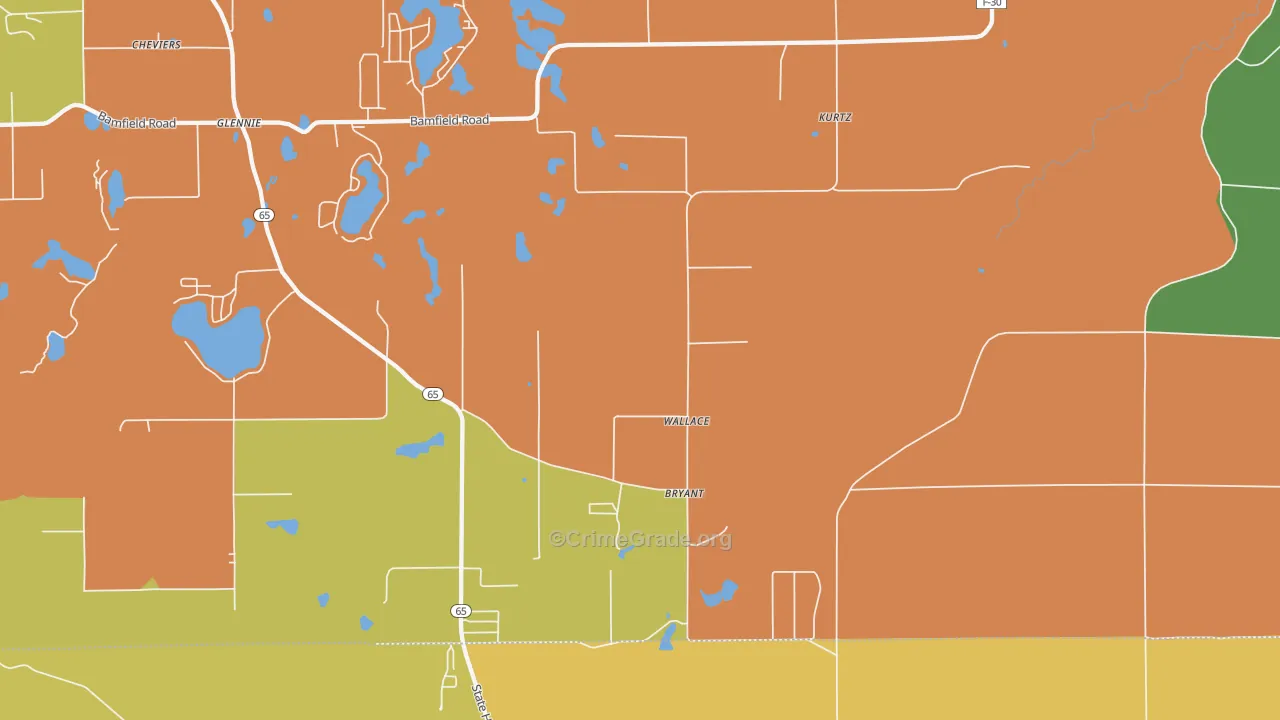 Kurtz, MI Map of Assault Rates