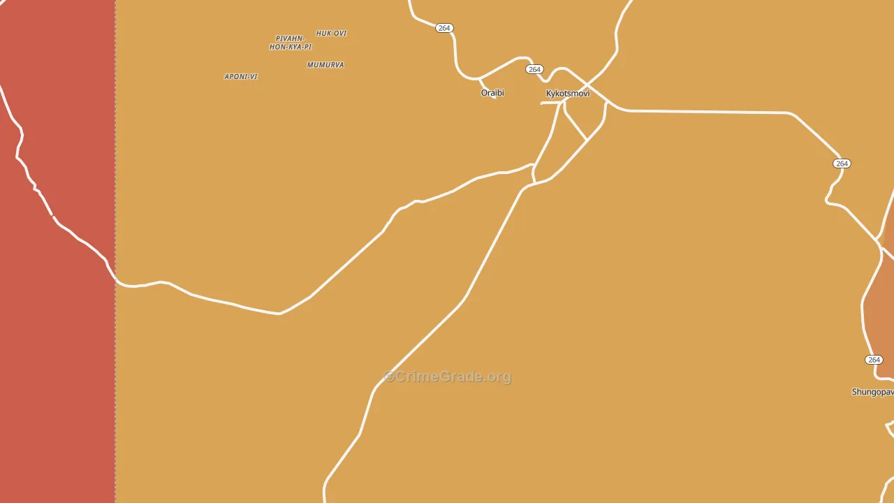 Kykotsmovi Village, AZ Map of Assault Rates
