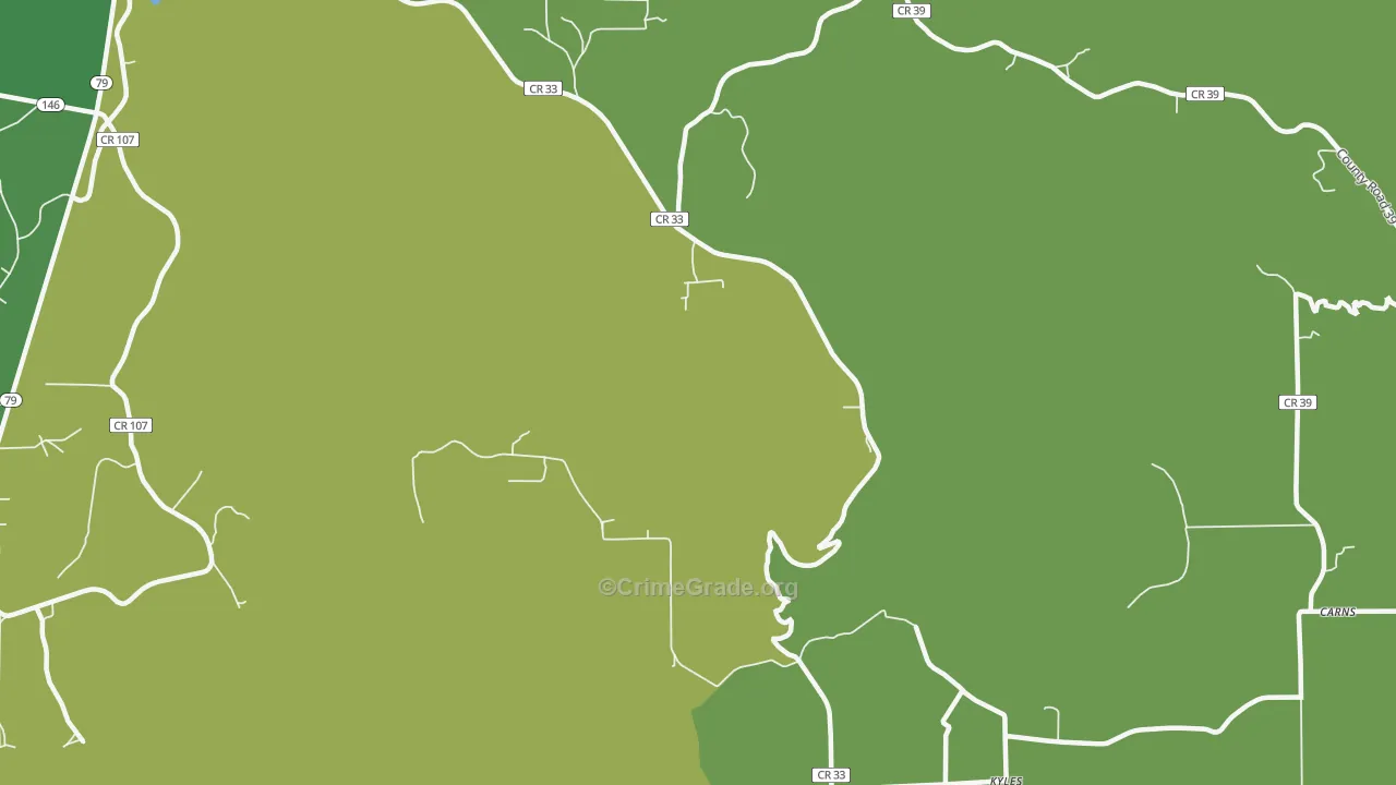 Kyles, AL Map of Assault Rates