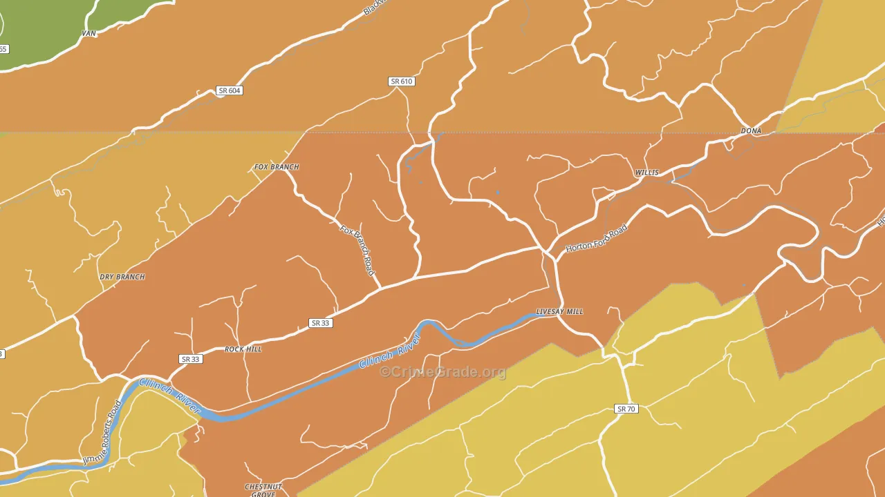 Kyles Ford, TN Map of Assault Rates