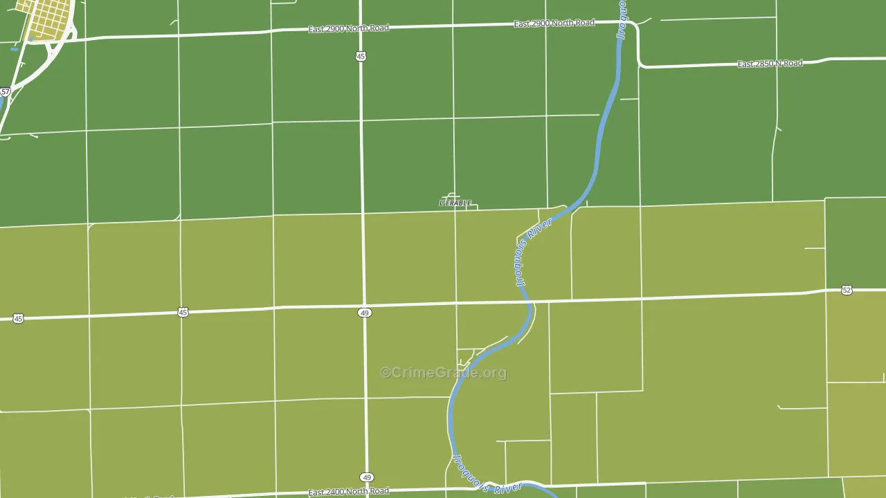 L'Erable, IL Map of Assault Rates