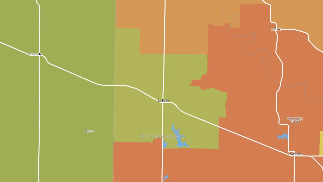 La Belle, MO Map of Assault Rates