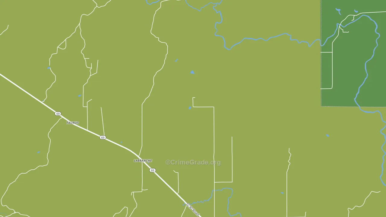 La Branch, MI Map of Assault Rates