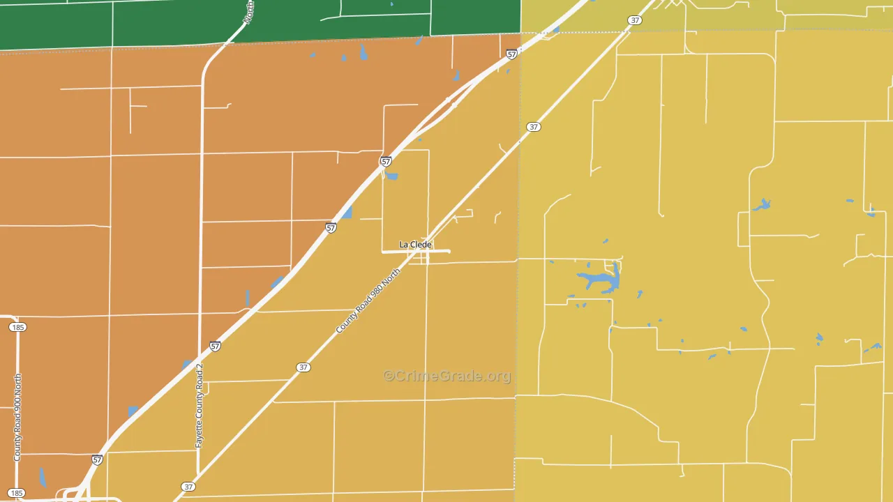 La Clede, IL Map of Assault Rates