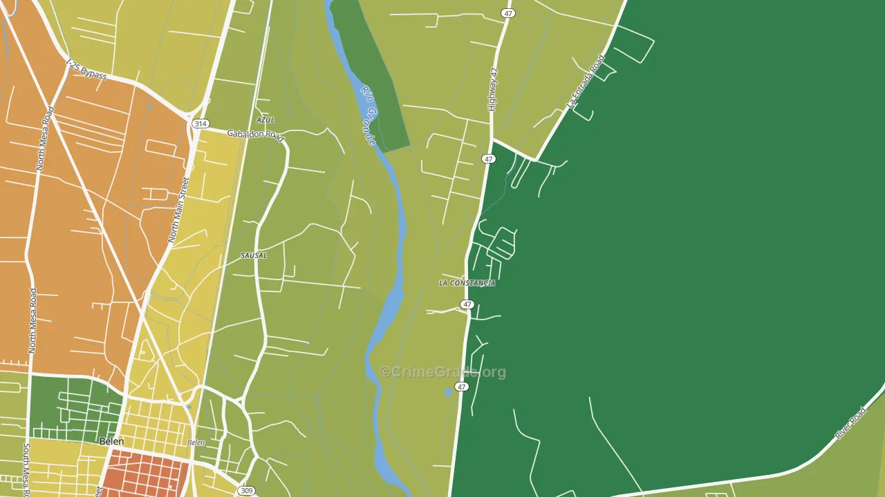 La Constancia, NM Map of Assault Rates