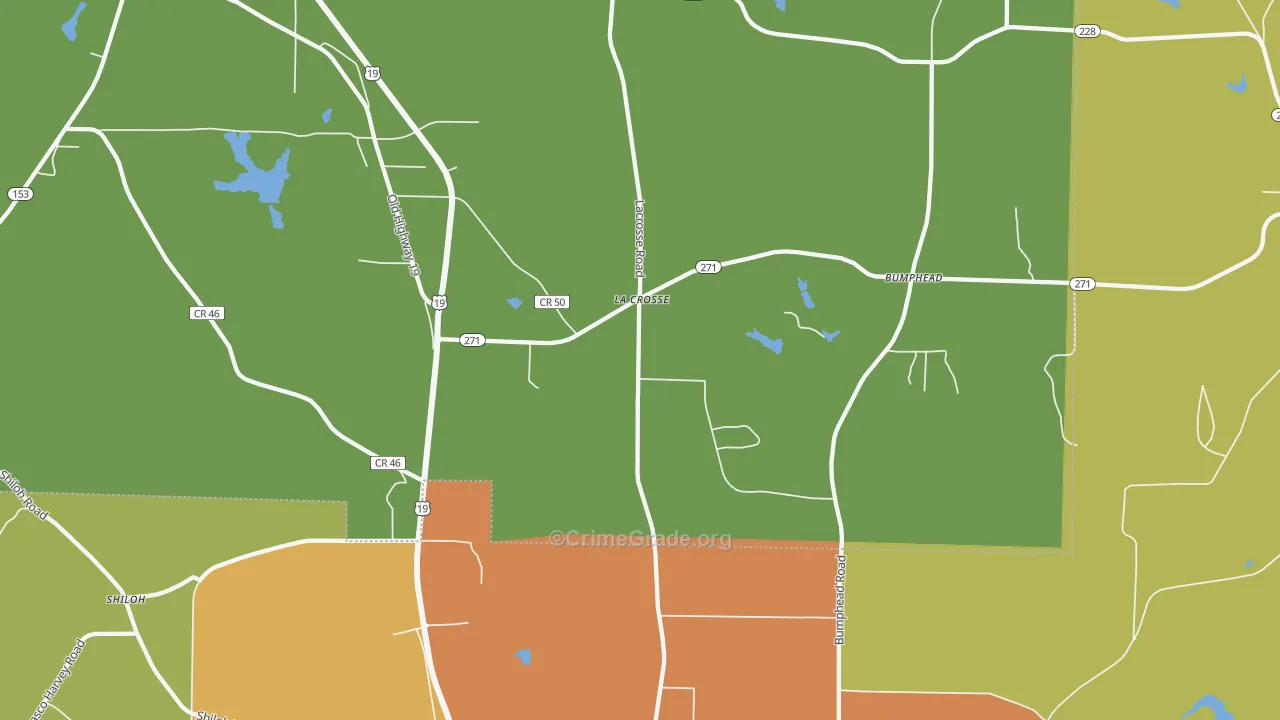 La Crosse, GA Map of Assault Rates