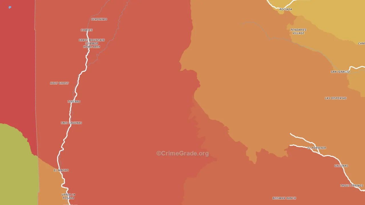 La Cueva, NM Map of Assault Rates
